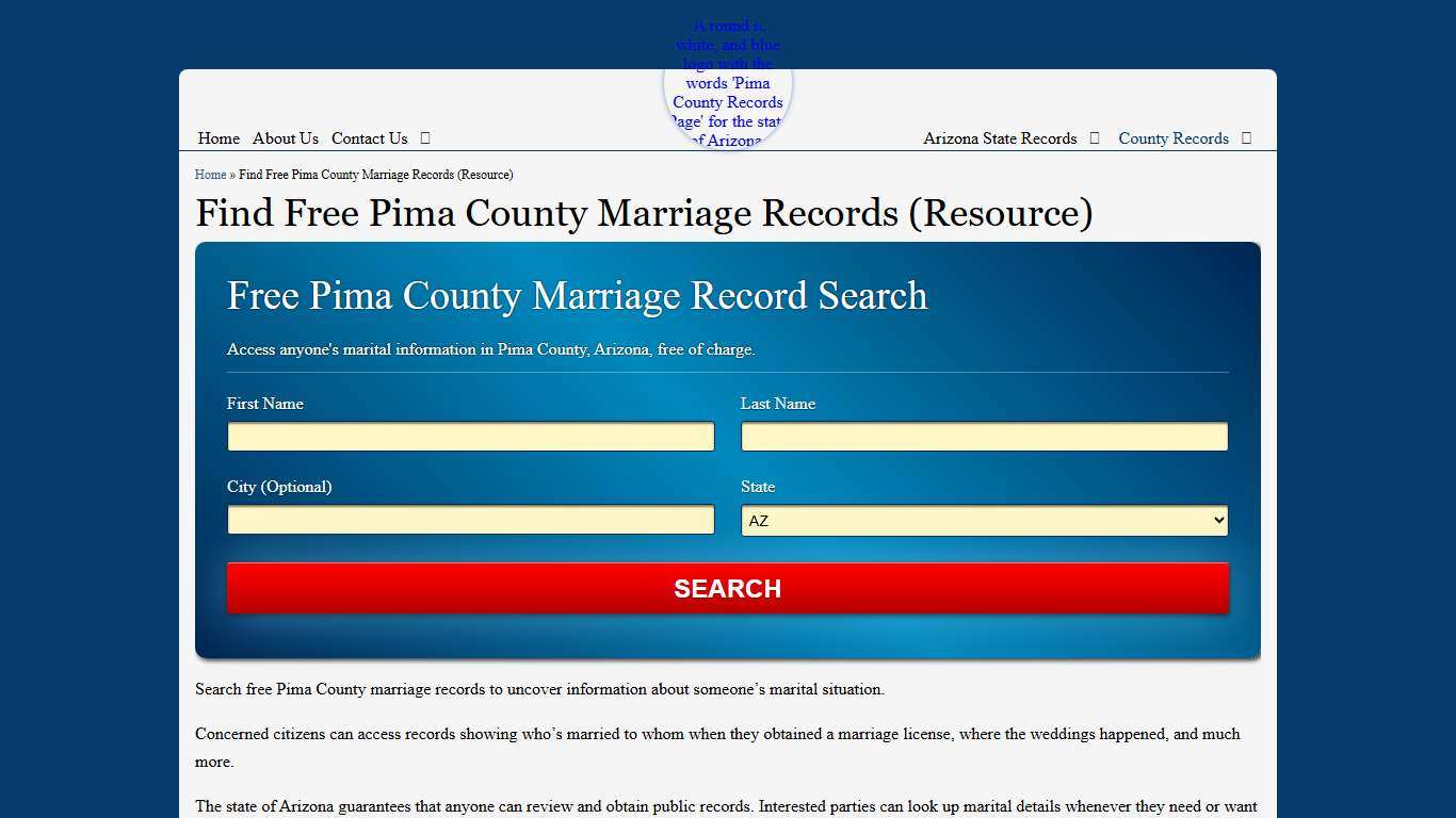 Find Free Pima County Marriage Records (Resource)